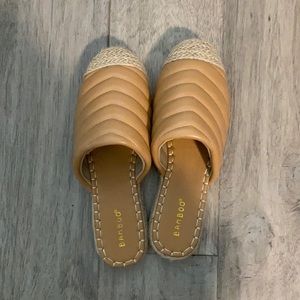 Neutral mules, size 8